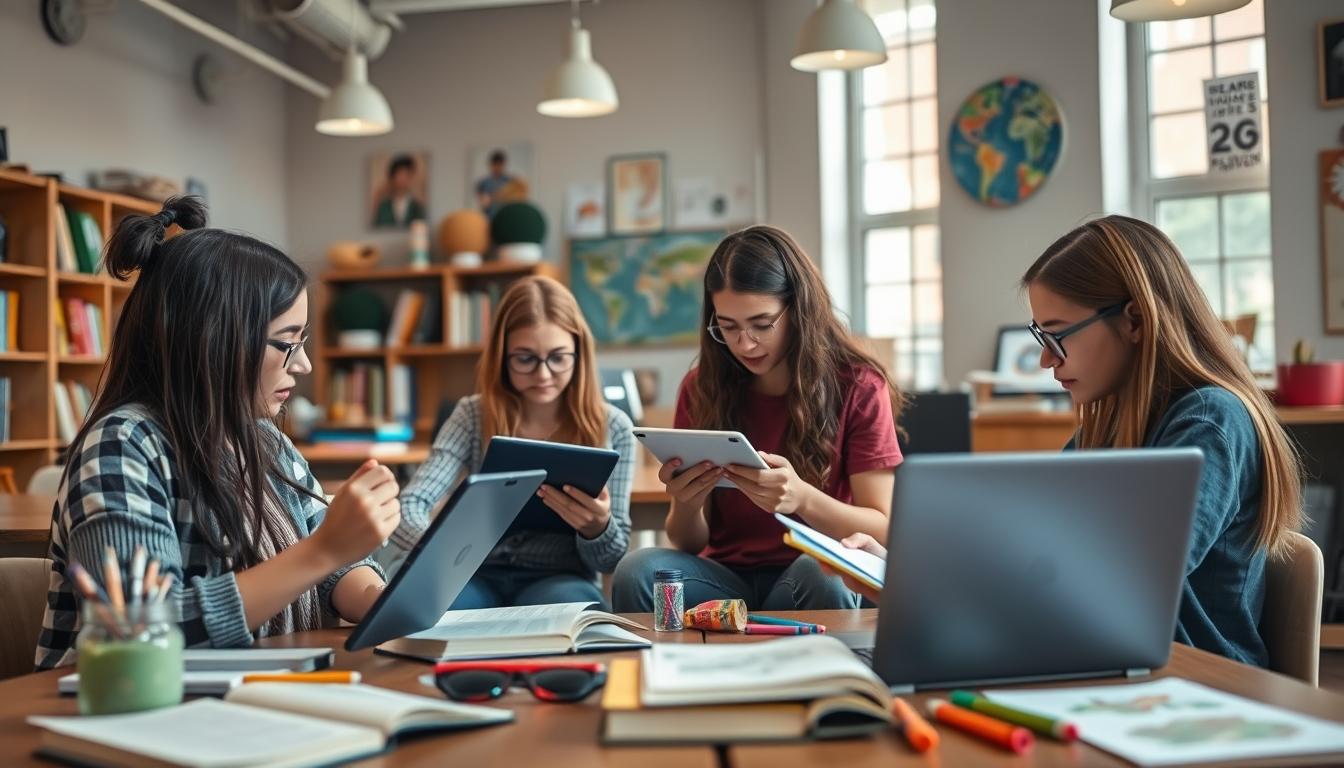 Students and educational resources in a modern learning environment